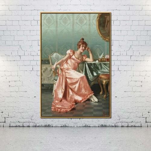 Artcozy Oil Canvas Painting books women For Home Decoration Wall Art