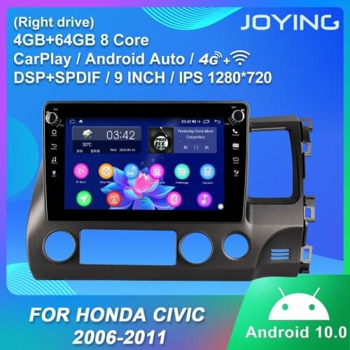 Android 8.1 car radio GPS Navigation 9 inch stereo multimedia player for Honda Civic 2006-2011 2GB/4GB supprt 4G RDS fast boot