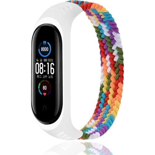Bracelet for xiaomi Mi band 5 6 Strap Nylon Braided Solo Loop belt Miband4 5 Wristband watchband for xiaomi Mi band 5 4 3 strap