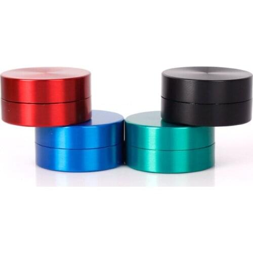 2-layer Zinc Alloy Tobacco Grinder Smoking Herb Cutter Transparent Lightning-Shaped Spice Weed Cutter 45mm