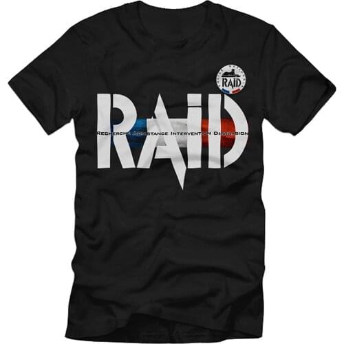 RAID Police Natiobnale France Police Anti Terror Men T-Shirt Short Casual 100% COTTON O-Neck Harajuku Shirt