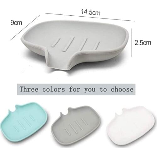 Creative Diversion Soap Box Drain Silicone Soap Box Home Bathroom Vanity Anti-skid Drainage Soap Tray
