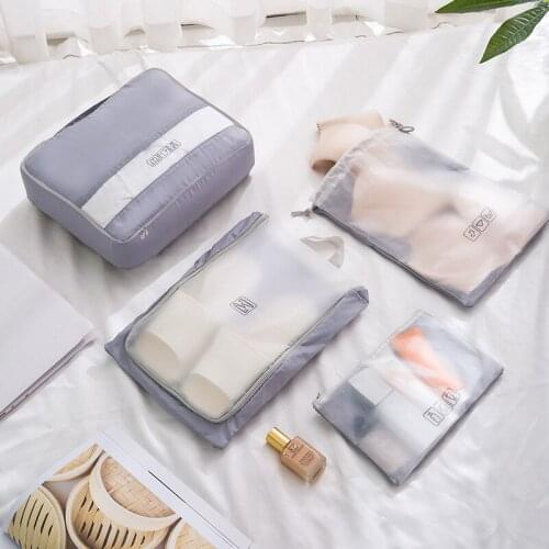 6Pcs Travel Storage Bags Set Clothes Underwear Laundry Pouch Luggage Organizer Travel Bag Storage