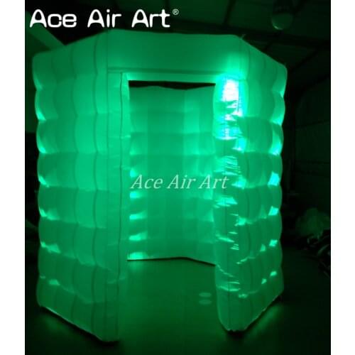 New fashionable wonderful octagonal inflatable lighting photo booth with changing color