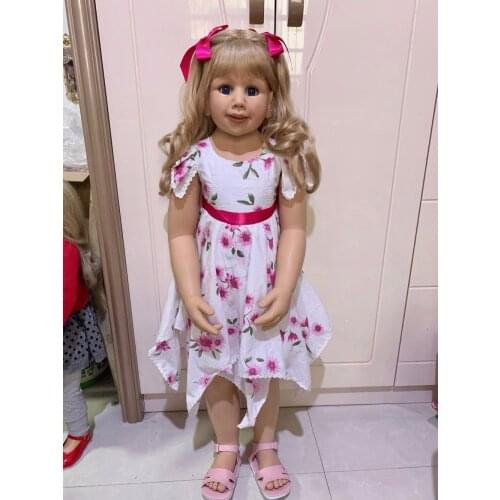 Bebe 100CM Toddler baby girl Original Masterpiece Doll 3-14years old real baby dress model ball jointed body doll collectibles