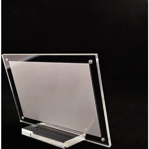 Table Card Display Stand Acrylic Table Card Rack Stand Showcase Organizer Shelf Photo Frame With Base Wedding Photos Stand