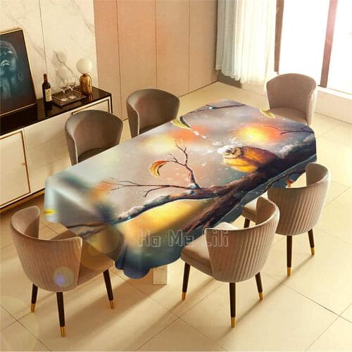 A Bird Perched On A Branch Barbecue Picnic Home Party Table Cloth