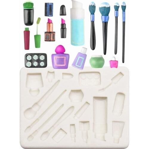 Makeup Silicone Fondant Mold For Baking Clay Chocolate Candy Molds 3D Craft Cupcake Cake Decorating Tools FM2062