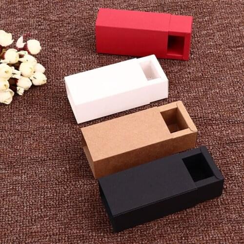10Pcs Kraft Paper Drawer Box For Cosmetic Essential Oil Lipstick Gift Box Packaging Wedding Favor Delicate Drawer Boxes 5 Sizes
