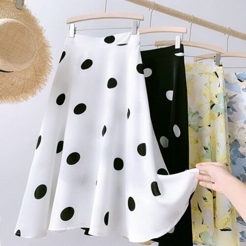 2021 New Summer Skirts Female Elegant French Style Ruffled Fishtail A-line High Waist Floral Skirt