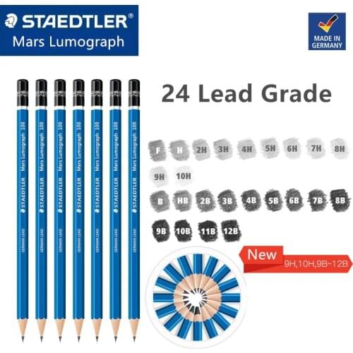 1pc Staedtler Mars Lumograph Sketching Pencils Blue Penholder Drawing Art Supplies 24 Different Grade Available