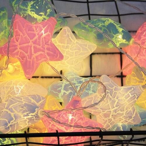 10/20/40 LED Macaron Star Light String Fairy Garlands USB Battery Powered Christmas Lights for Room Decorations Navidad Decor