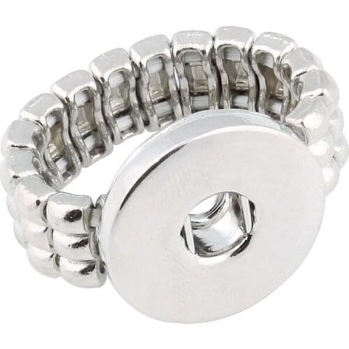 10Pcs/lot Hot adjustable Interchangeable Elegant Metal snap rings trendy flexible fit 18MM snap buttons DIY fitting ZH017