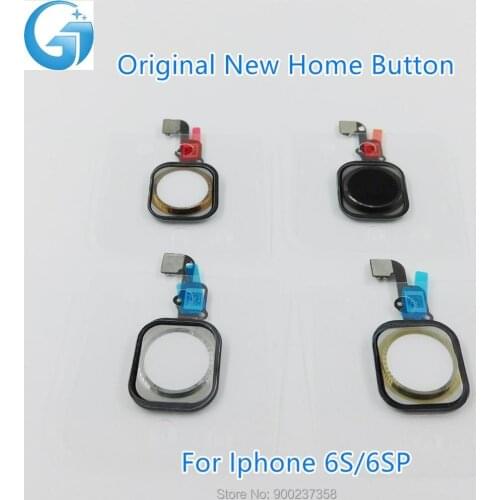 100%Original New Home Button Flex For iPhone 6S/6SP With Flex Cable Rubber Sticker And Touch ID Fingerprint Free Shipping
