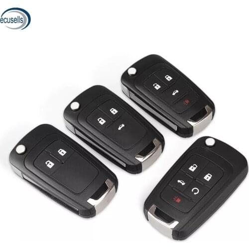2 3 4 5 Button Flip Folding Remote Car Key Shell For Chevrolet Cruze Epica Lova Camaro Impala HU100 Blade Replacement