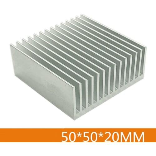 2x 50*50*20mm Radiator Cooler Heatsink Aluminum Heat Sink Cooling for LED Chip Transistor IC Module Power PBC Heat Dissipation