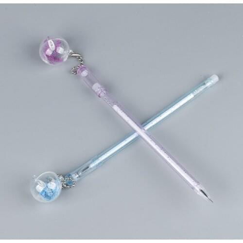 36PCS Creative Ball Fruit Pendant Neutral Pen Fruit Ball Pendant Black Water-like Pen Student Stationery Office Accessories