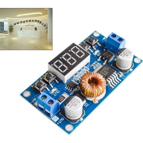 5A 5-36V To 1.2V-32V Step Down Module DC-DC Adjustable Voltage Buck Converter Board 75W With Voltmeter Digit LED Display