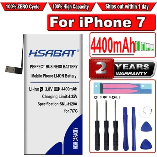 HSABAT Larger Capacity 4100mAh Battery for iphone 7 for iphone7 for iphone 7G for iphone7G Batteries tools+Sticker