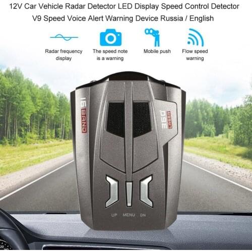 Car Vehicle Radars Detector LED Display Speed Control Voice Alert Warning Device