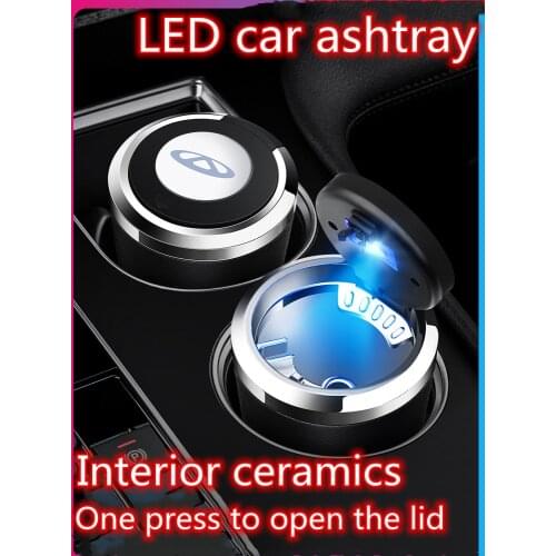Car LED Ashtray For Chery Tiggo3 Tiggo7 Arrizo5 Tiggo5X Tiggo8 Car Lnterior Ceramic Ashtray Automotive interior