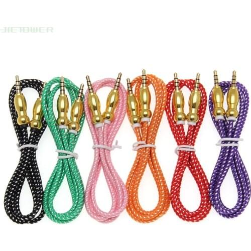 1M/3.3ft 3.5mm Car Auxiliary Aux Cable Male To Male Gourd Shape Head Aux To Aux Audio Cable for Headphones IPhones IPads 50pcs