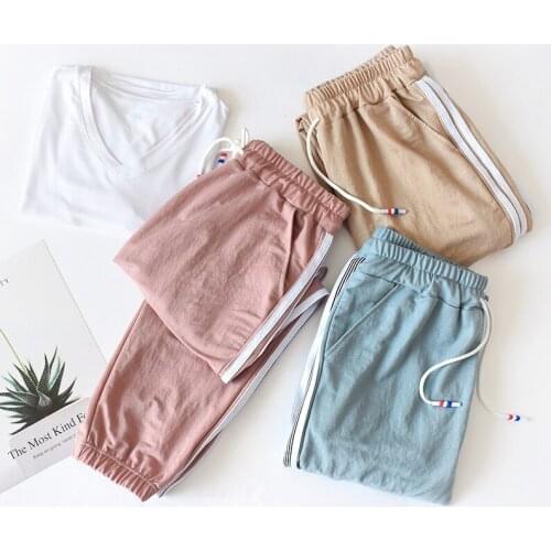 3XL Oversized Pants For Women 2021 Spring Summer Solid Lounge Wear Female Soft Loose Pajamas Pants Elastic Waist Sleep Bottoms
