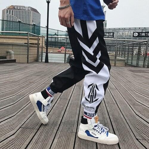 QNPQYX Streetwear Hip hop Joggers Pants Men Loose Harem Pants Ankle Length Trousers Sport Casual Sweatpants White Techwear
