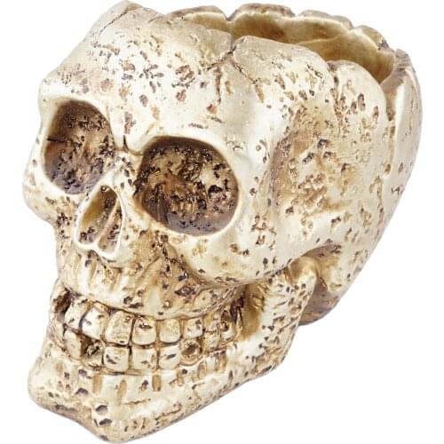 Skull Flower Pot Gothic Resin Succulents Planter Home Decor Decoration