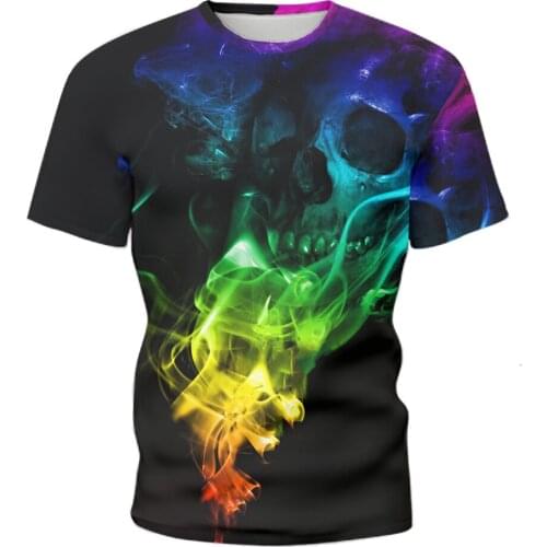 Summer new color map T-shirt ladies children round neck 3D printing creative personality short sleeve sports breathable