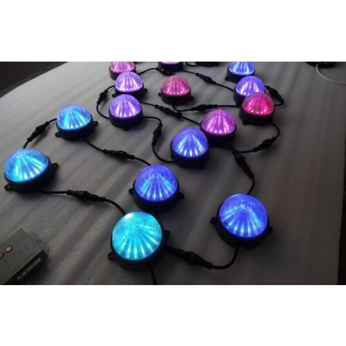 DC24V WS2811 round type pixel module,12pcs 5050 SMD rgb led inside,2.88W,IP68;100mm diameter;strip cover