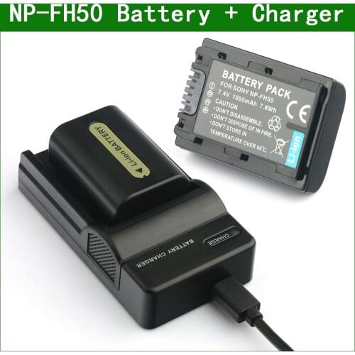 LANFULANG NP-FH50 NP FH50 Camera Digital Battery + Charger For Sony DSC HX1 HX100 HX200 DSLR-A230 A290 A330 A380 A390