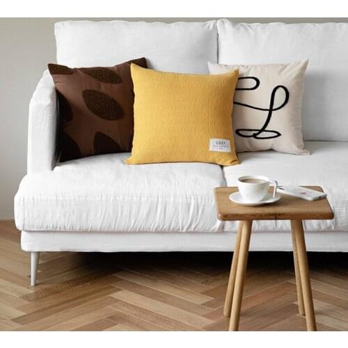 Soft Pillow Case Cotton Fluffy Embroidery Pillowcase Nordic Cushion Cover Decorative Hotel Home Cafe Shop 42x42cm