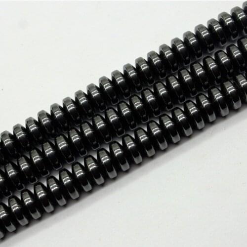 New Natural Stone Black Hematite Beads Gasket 4 5 6 8 MM 100pcs/lot necklace Bracelet earrings choker jewelry