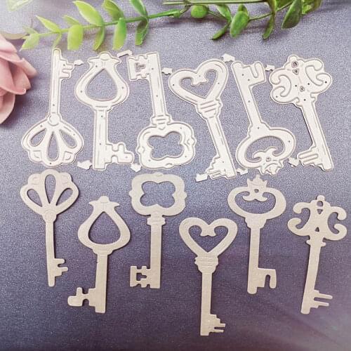 155*65mm 6pcs keys new Metal Cutting Dies Scrapbooking DIY Album Paper Card Craft Embossing stencil Dies