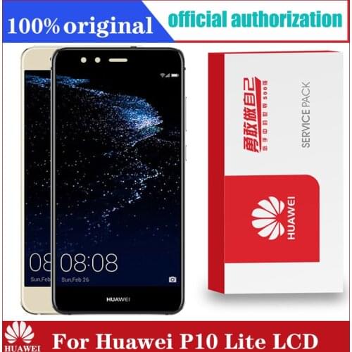 Original 5.2'' Display with Frame for Huawei P10 Lite LCD Touch Screen Digitizer Assembly WAS-LX1 WAS-LX1A WAS-LX2 WAS-LX3