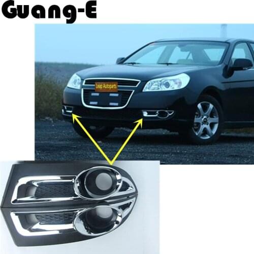 For Chevrolet Epica 2005 2006 2007 2008 2009 2010 2011 2012 car body front head fog light lamp stick ABS Chrome cover trim 2pcs
