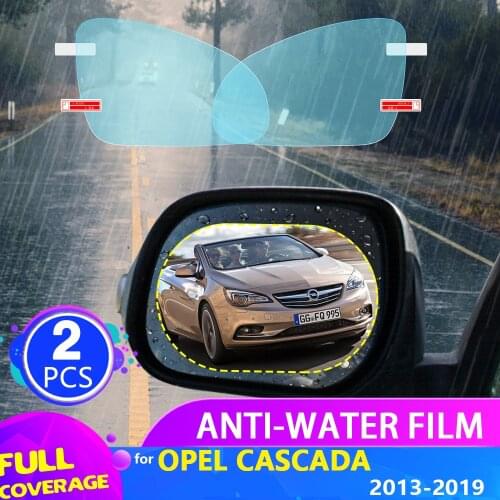 Car Rearview Mirror Film for Opel Cascada Holden Vauxhall 2013~2019 Full Cover Anti Fog Rainproof Sticker Accessories 2014 2015