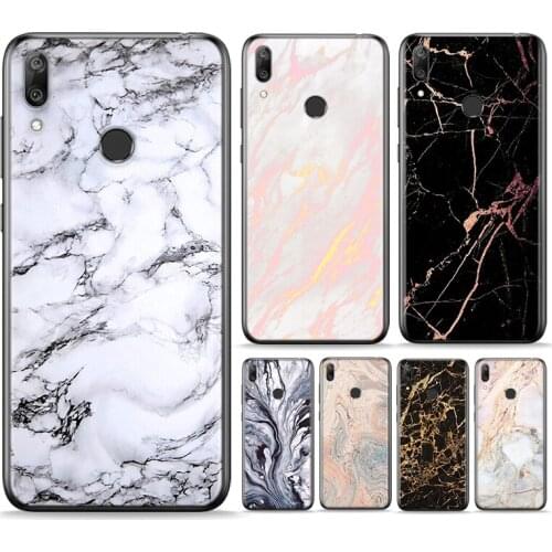 Simple Marble Texture Silicone Cover For Huawei P Smart Z S Plus Mate 30 20 10 Lite Pro 2021 2020 2019 Phone Case