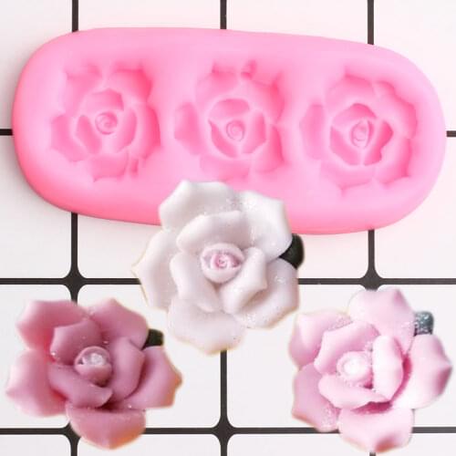 Rose Flower Silicone Molds Wedding Cake Decorating Tools Cupcake Baking Fondant Mold Candy Clay Chocolate Gumpaste Moulds