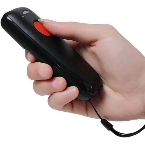 Scanhero Pocket Wireless Bluetooth Barcode Scanner Laser Portable Reader Red Light CCD Bar Code Scanner for IOS Android Windows