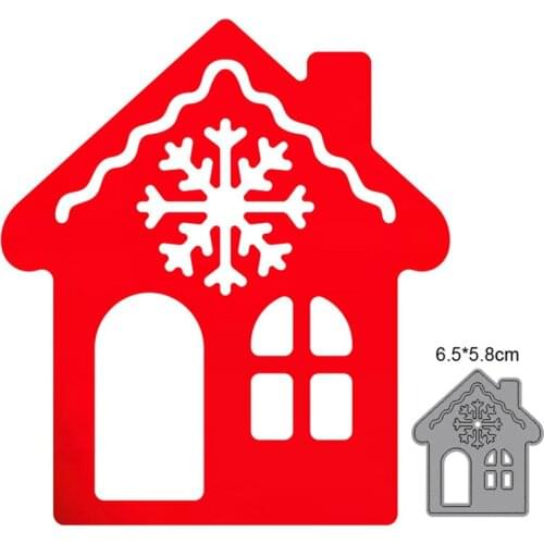 Snowflakes House Metal Cutting Dies Cut Die Mold Scrapbooking dies Decoration Paper Craft Embossing Dies New 2021 Stencils dies