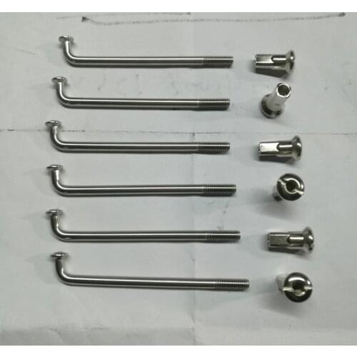 JQORG 8G 4.0 mm Diameter 304 Stainless Steel Material Motorcycle Spokes J-BEND Lighting Sliver Color Wheel Spokes For Motocross