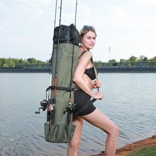 Sougayilang New 1.2m Fishing Bag Large Capacity Multifunctional Fishing Tackle Pack Outdoor Bags Fishing Tools Storage Bag