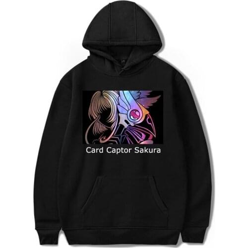 Sakura Card Captor Hoodie Japan Anime Women Men Hip Hop Sweatshirts Harajuku Tops Thin Velvet Warm Printed Hooded Clothes Jacket