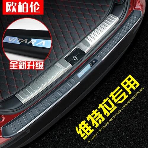 High quality stainless steel rear windowsill panel,Rear bumper Protector Sill For Suzuki vitara 2015-2016 2017 2018 Car-styling