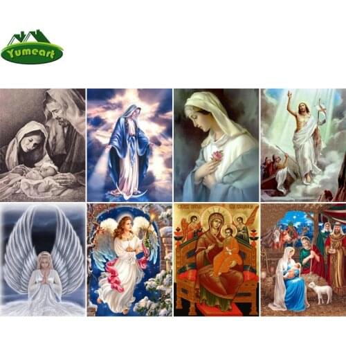 Yumeart 5D Diamond Painting Holy Jesus Religions Family Needlework Diamond Embroidery Mosaic Icons Cross Stitch Hobbies Crafts