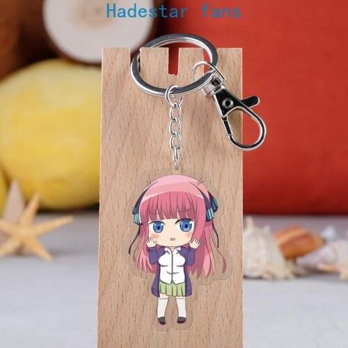 10 pcs/lot The Quintessential Quintuplets Anime Acrylic Keychain Nakano Nino Figure Pendant Keyring Gifts