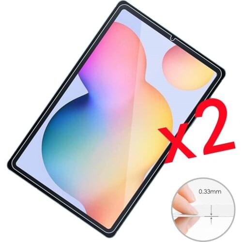 2Pcs Tablet Tempered Glass Screen Protector Cover for Samsung Galaxy Tab S6 Lite P610 P615 HD Full Coverage Protective Film