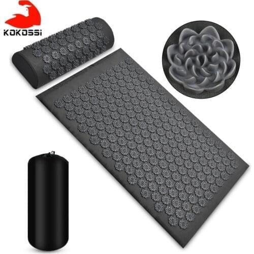 KoKossi Acupressure Mat Fitness Mat Massage Yoga Mat Acupressur Relieve Stress Back Body Pain Spike For Home Pad Acupuncture